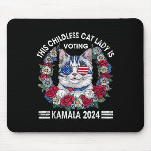 Tapis De Souris Une Dame Sans Enfant Vote Kamala Harris 2024