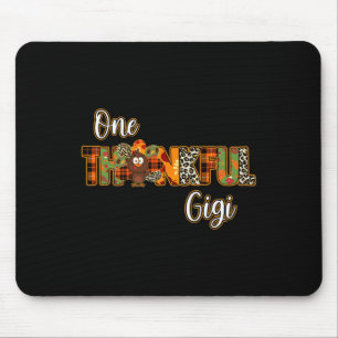 Tapis De Souris Une dinde Gigi reconnaissante a béni Gigi citrouil