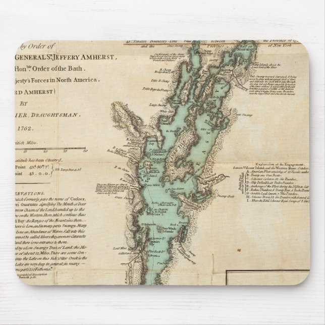 Tapis De Souris Une étude du lac Champlain (Devant)