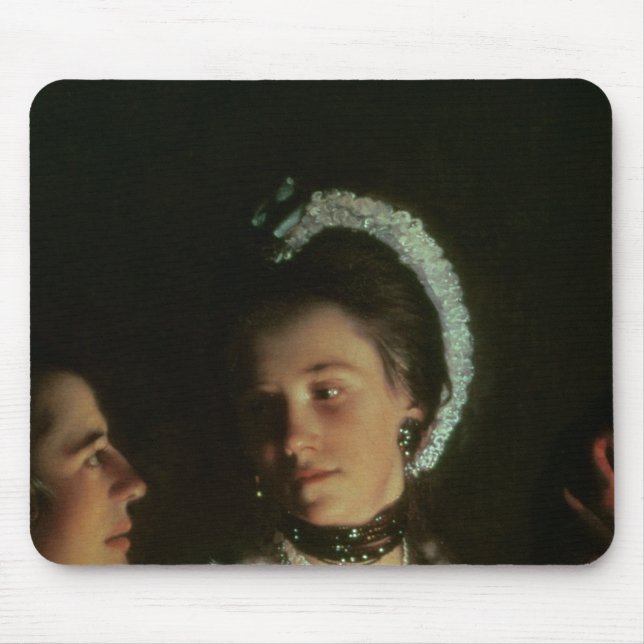 Tapis De Souris Une expérience sur un oiseau dans le compresseur, (Devant)