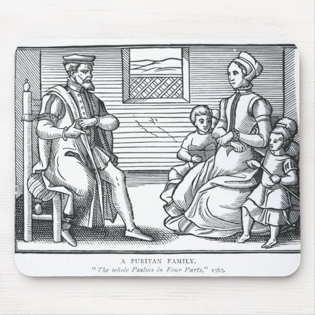 Tapis De Souris Une famille de puritain (Devant)