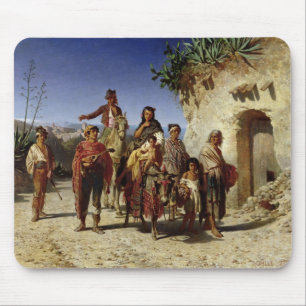 Tapis De Souris Une famille gitane sur la route, c.1861