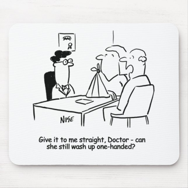 Tapis De Souris Une femme a un bras cassé dans une fronde (Devant)