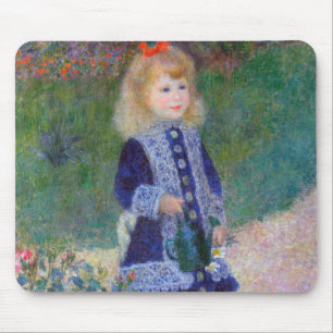 Tapis De Souris Une fille avec une canne d'arrosage, Renoir