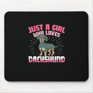 Tapis De Souris Une fille qui aime Dachshund