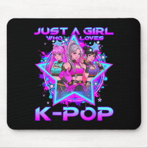 Tapis De Souris Une fille qui aime les filles enfants k-pop annive
