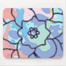 Une fleur faite de taches de peinture