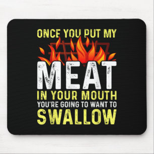 Tapis De Souris Une Fumée Bbq Drôle Dans La Bouche