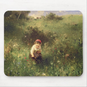 Tapis De Souris Une jeune fille dans un domaine