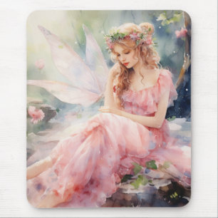 Tapis De Souris Une jolie fée de printemps