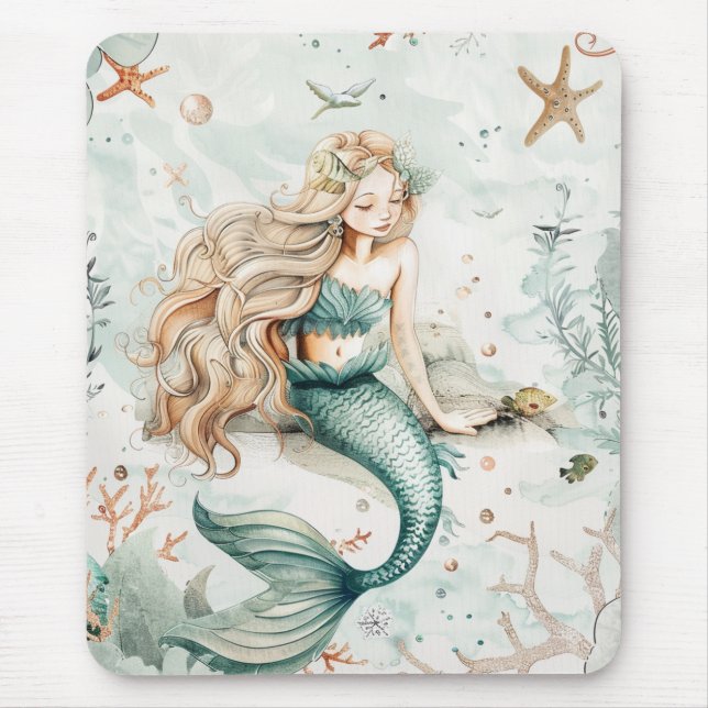 Tapis De Souris Une jolie sirène (Devant)