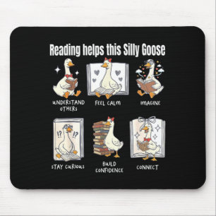 Tapis De Souris Une lecture amusante aide cette bibliothécaire oie