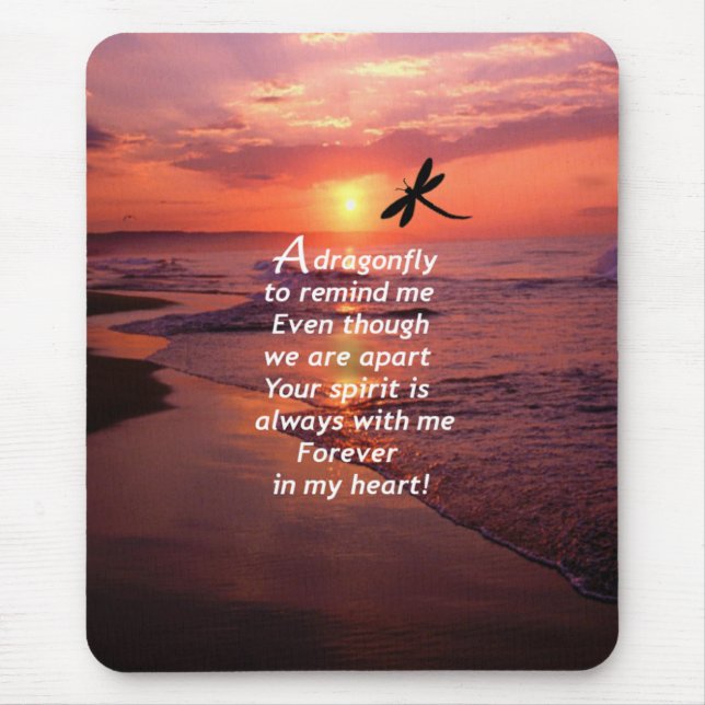 Tapis De Souris Une libellule pour me rappeler (Devant)