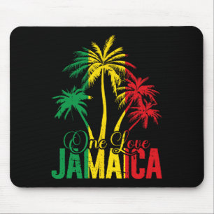 Tapis De Souris Une Love Jamaïque Vacances Jamaïcaines Reggae Palm