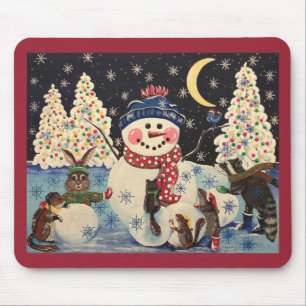 Tapis De Souris "Une nuit magique dans la neige"