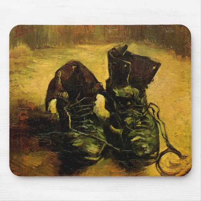 Tapis De Souris Une paire de chaussures par Vincent van Gogh (Devant)