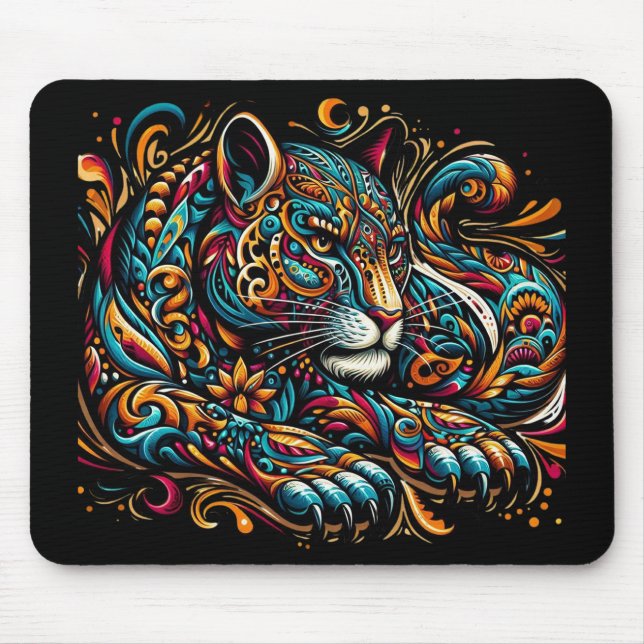 Tapis De Souris Une Panthère Majestueuse - Pad Souris (Devant)