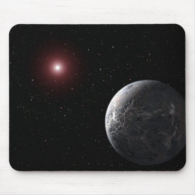 Tapis De Souris Une planète glacée/rocheuse en orbite autour d'une (Devant)