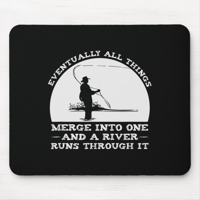 Tapis De Souris Une rivière traverse Fly Fishing  (Devant)