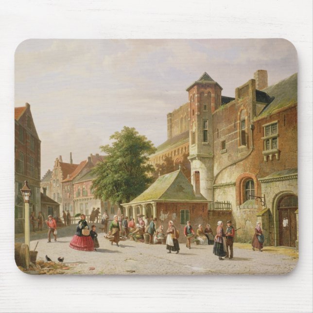 Tapis De Souris Une scène de rue à Amsterdam (Devant)