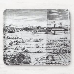 Tapis De Souris Une section d'une carte de Milan, 1640