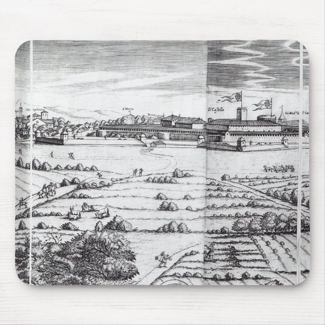 Tapis De Souris Une section d'une carte de Milan, 1640 (Devant)