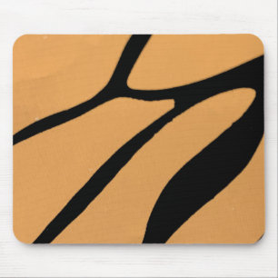 Tapis De Souris une surface orange avec des lignes noires irréguli