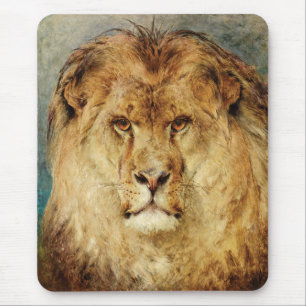 Tapis De Souris Une tête de lion (par Heywood Hardy)