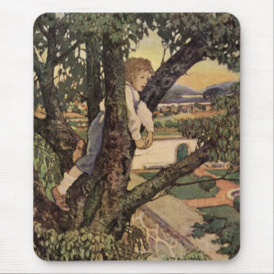 Tapis De Souris Une vue des arbres par Jessie Willcox Smith