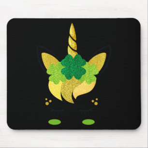 Tapis De Souris Unicorn Face St Patrick's Day Irlandais Girls Kids