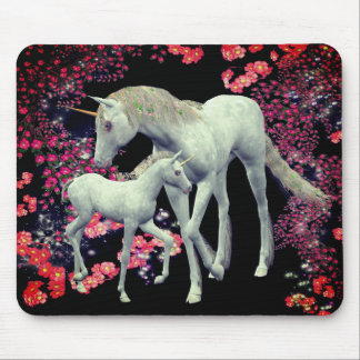 Tapis De Souris Unicorn Mare Foal Fantasy Art