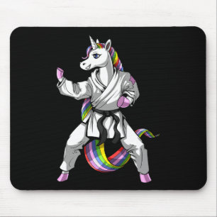 Tapis De Souris Unicorn Ninja Karate Martial Art Kickboxo Taekwo