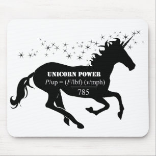 Tapis De Souris Unicorn Power Fake Math Formula Funny