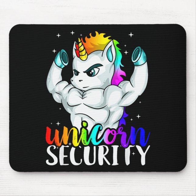 Tapis De Souris Unicorn Security Squad Muscle Tee Funny Dad Brothe (Devant)