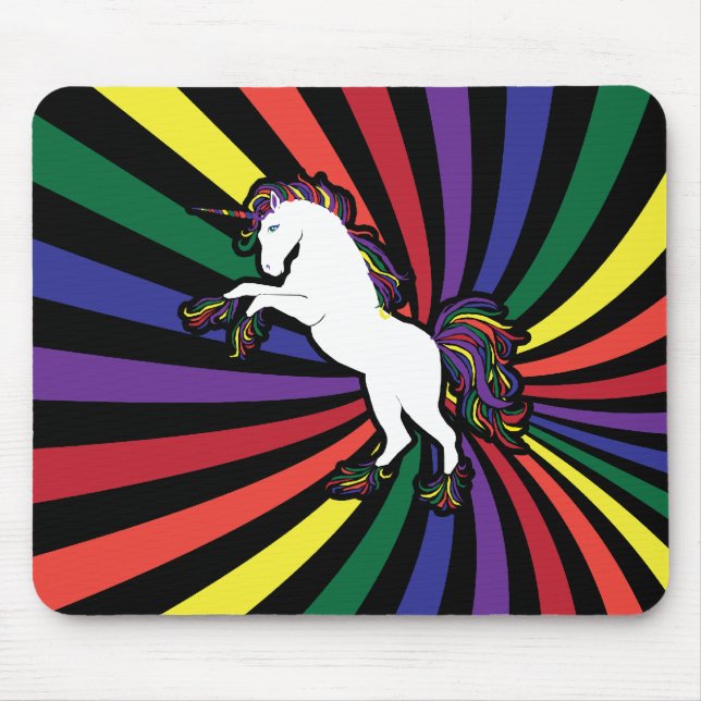 Tapis De Souris Unicorne arc-en-ciel (Devant)