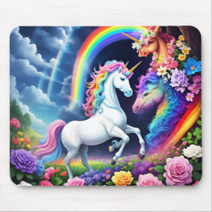 Tapis De Souris Unicorne arc-en-ciel une