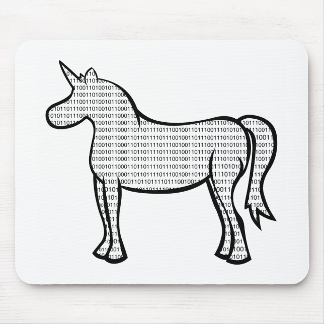 Tapis De Souris Unicorne binaire (Devant)