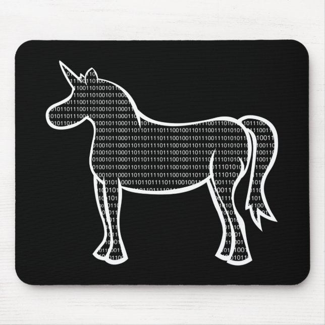 Tapis De Souris Unicorne binaire (Devant)