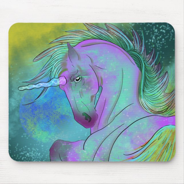 Tapis De Souris Unicorne cosmique 11 (Devant)
