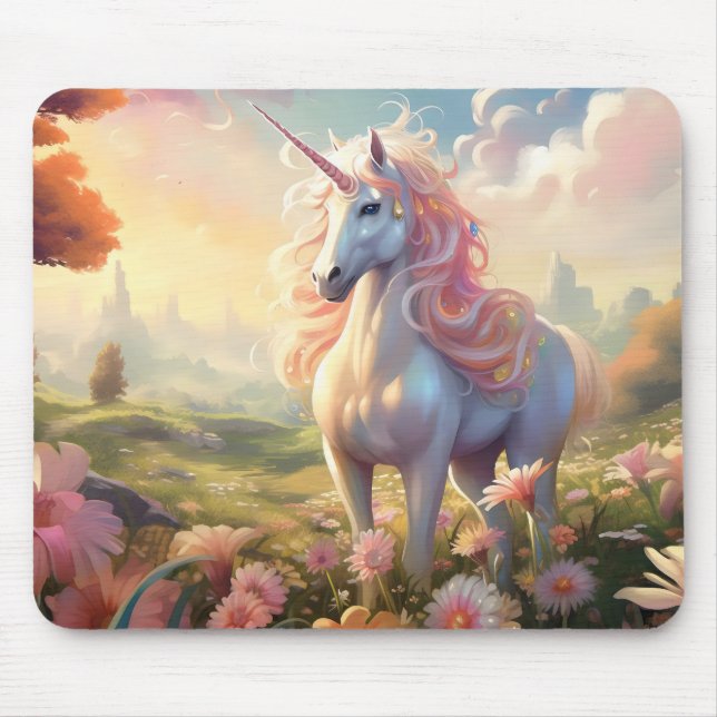 Tapis De Souris Unicorne rose (Devant)