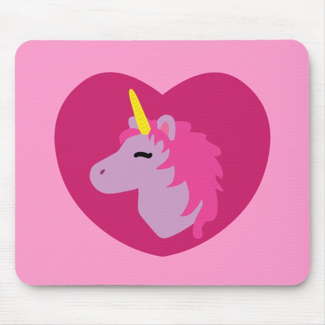 Tapis De Souris Unicorne rose (Devant)