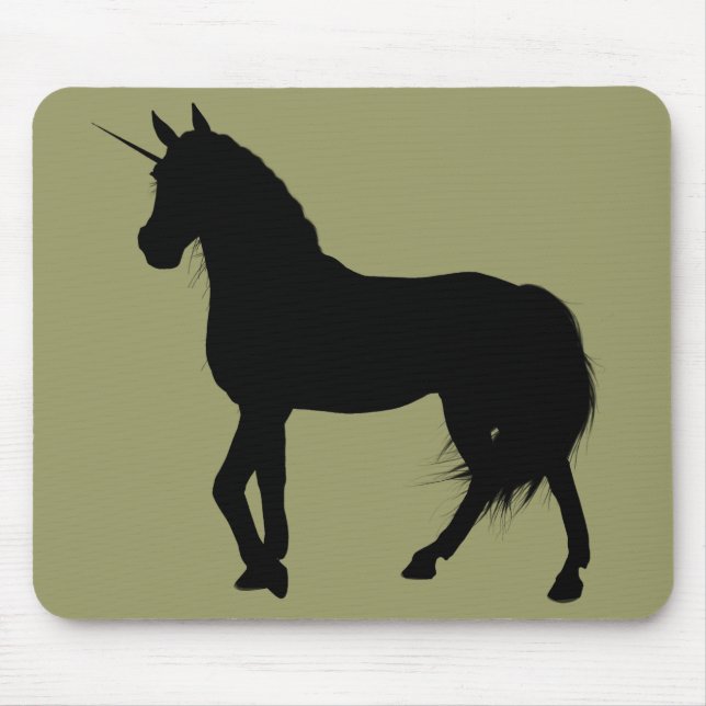 Tapis De Souris Unicorne Silhouette Mousepad (Devant)