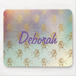 Tapis De Souris Unicornes d'or