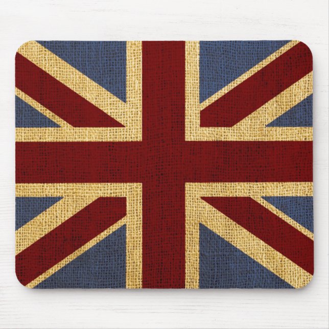 Tapis De Souris Union Jack chic rustique (Devant)