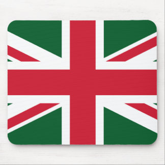 Tapis De Souris Union Jack de Noël ~ Rouge, Vert et Blanc