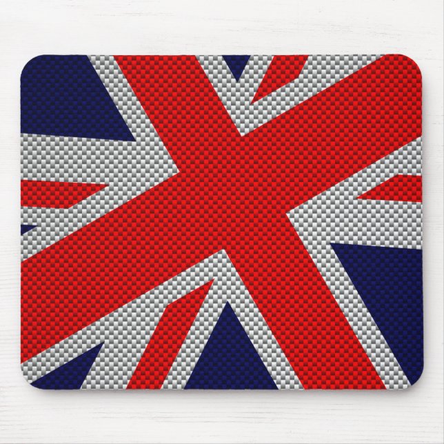 Tapis De Souris Union Jack moderne sur l'impression en fibre de ca (Devant)