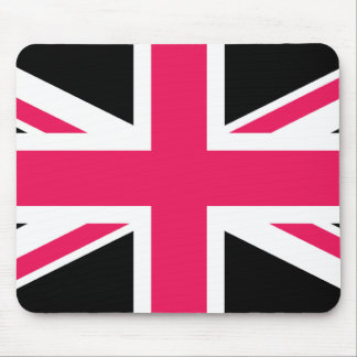 Tapis De Souris Union Jack ~ Noir et blanc rose chaud