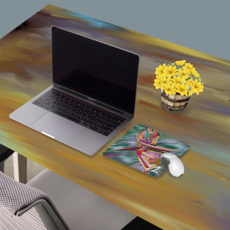 Tapis De Souris Unique Abstrait en marbre coloré Liquide Mousepad