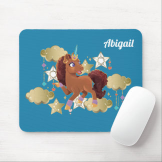 Tapis De Souris Unique aux étoiles et aux nuages Unicorne