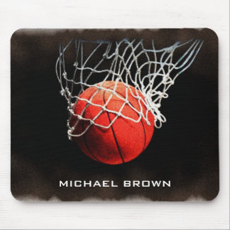 Tapis De Souris Unique Basketball Artwork Votre nom Personnalisé